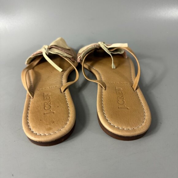J Crew Made in Italy Suede/Leather Flip-flop Sandals, Size 5 - Picture 8 of 14